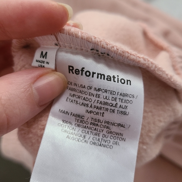 Reformation Pink/Salmon Sweatpants - Picture 3 of 4
